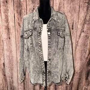 Black Label Washed Gray Denim Jacket